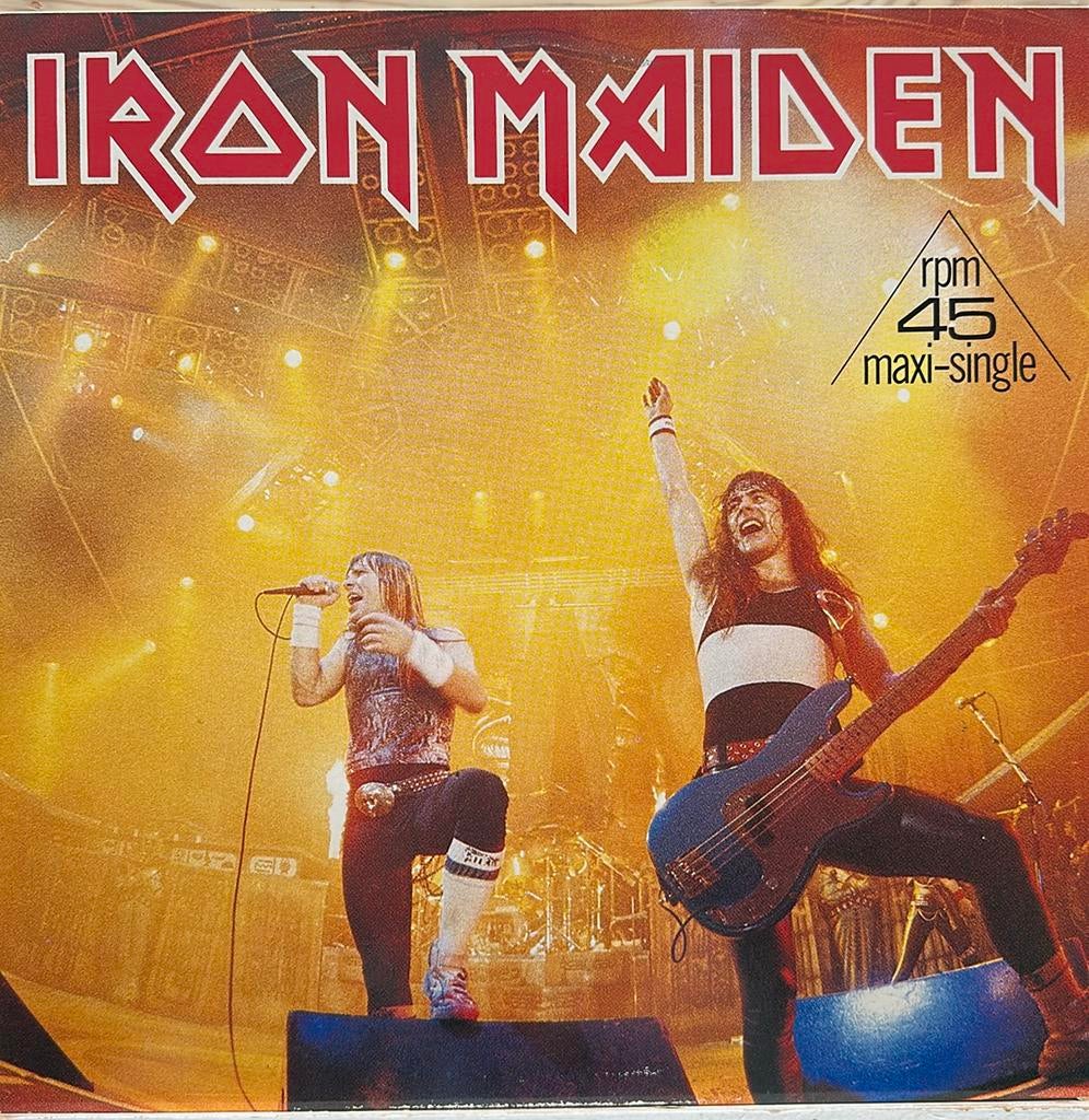 Iron Maiden - Running Free maxi-single 1985, Ophalen of Verzenden, Zo goed als nieuw