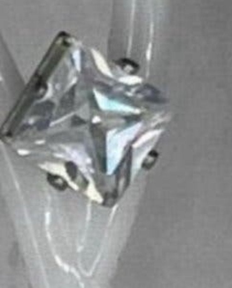 Zilverkleurige Vierkante Strass Oorknopjes, Ophalen of Verzenden, Nieuw