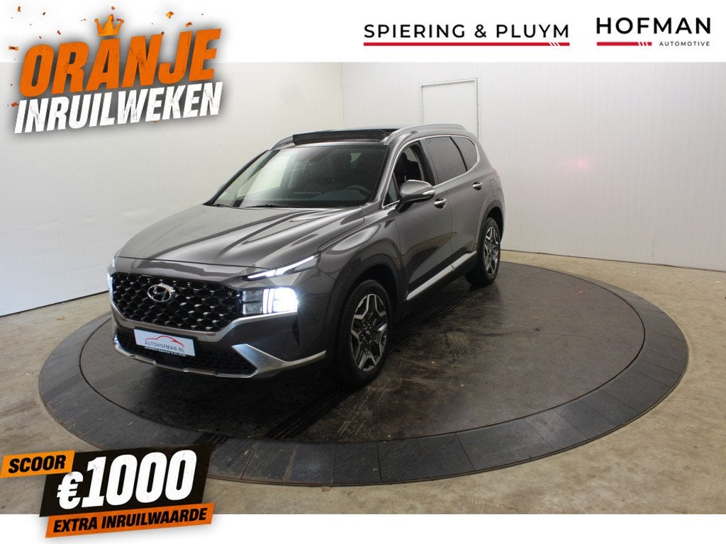 Hyundai Santa Fe 1.6 T-GDI PHEV 266Pk Premium Sky 7p. Pano C, 1350 kg, Santa Fe, Gebruikt, Zwart