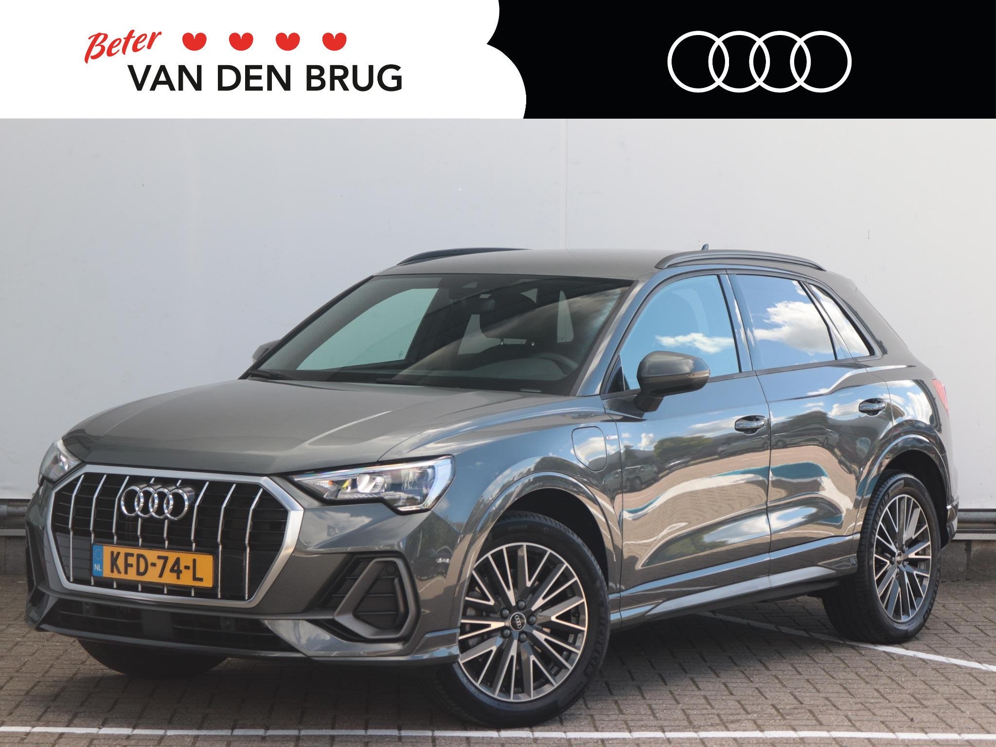 Audi Q3 45 TFSI e S edition | Trekhaak | Achteruitrijcamera, Auto's, Gebruikt, Parkeersensor, Leder en Stof, Hybride Elektrisch/Benzine