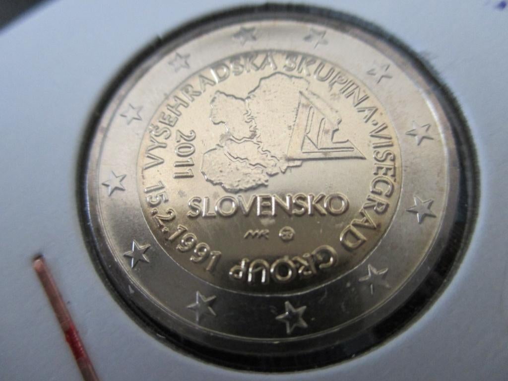 Slowakije 2 euro 20 jaar Visegrad 2011 unc, Ophalen of Verzenden, Slowakije, 2 euro, Losse munt