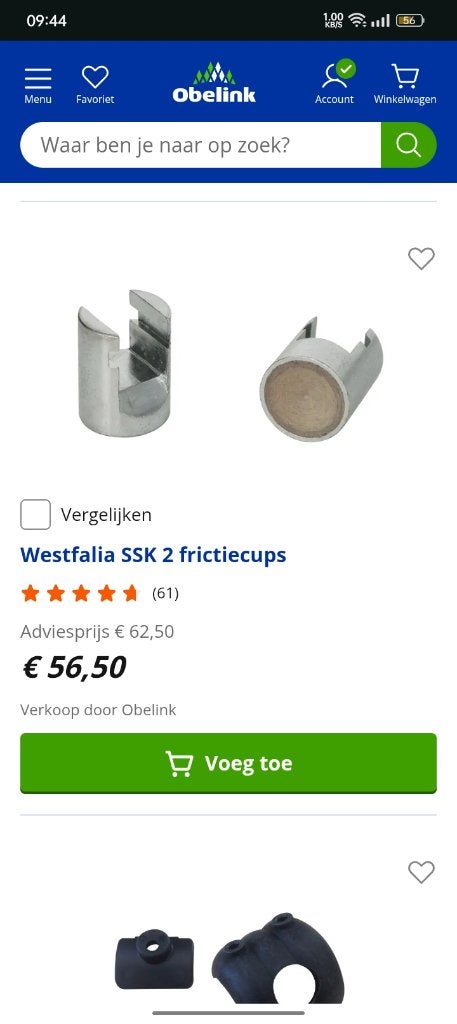 Frictiecups SSK, Auto diversen, Aanhangwagen-onderdelen, Ophalen of Verzenden, Nieuw
