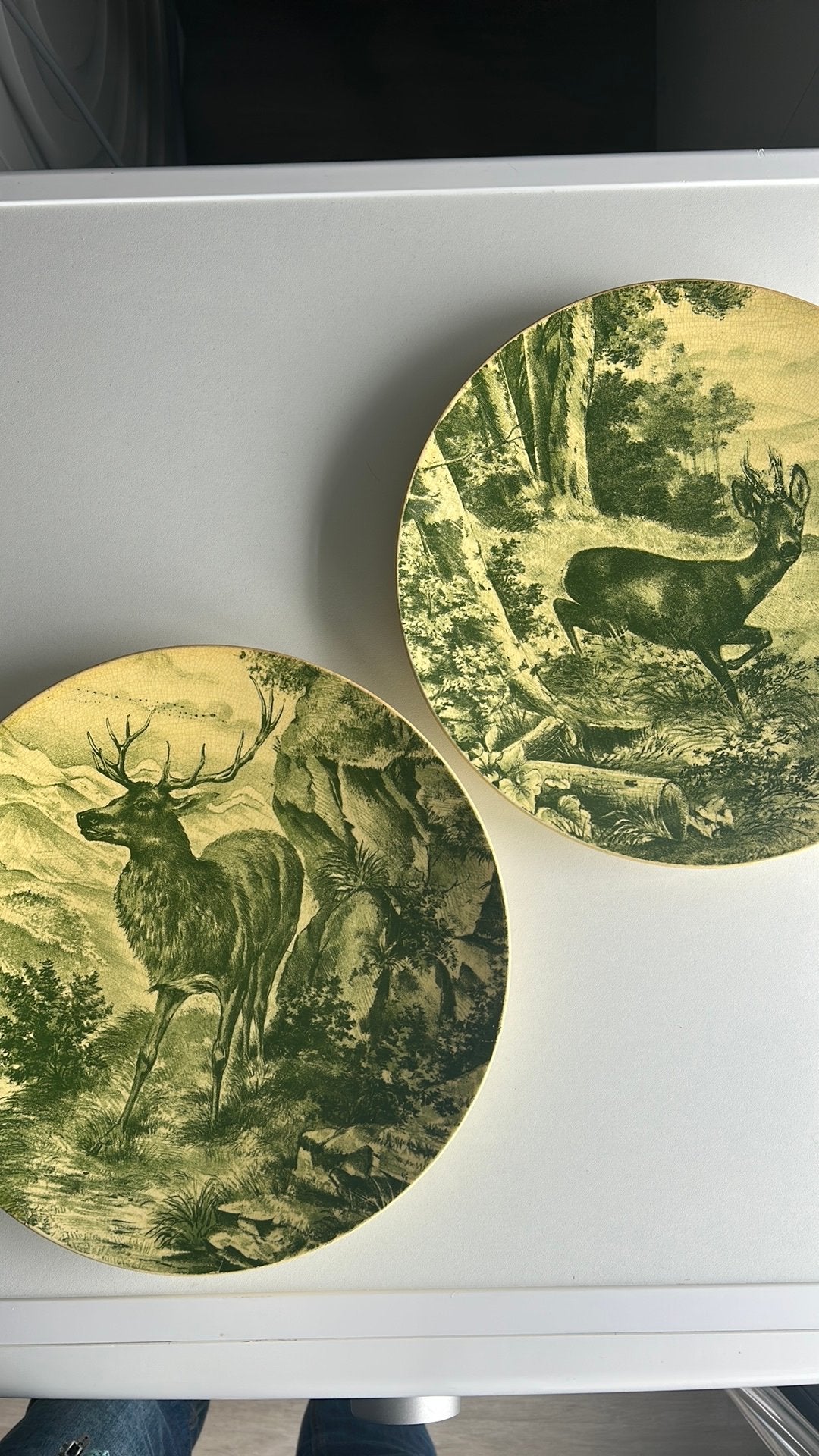 Villeroy & Boch Wallerfangen Wandborden met Hertenmotief, Antiek en Kunst, Ophalen of Verzenden