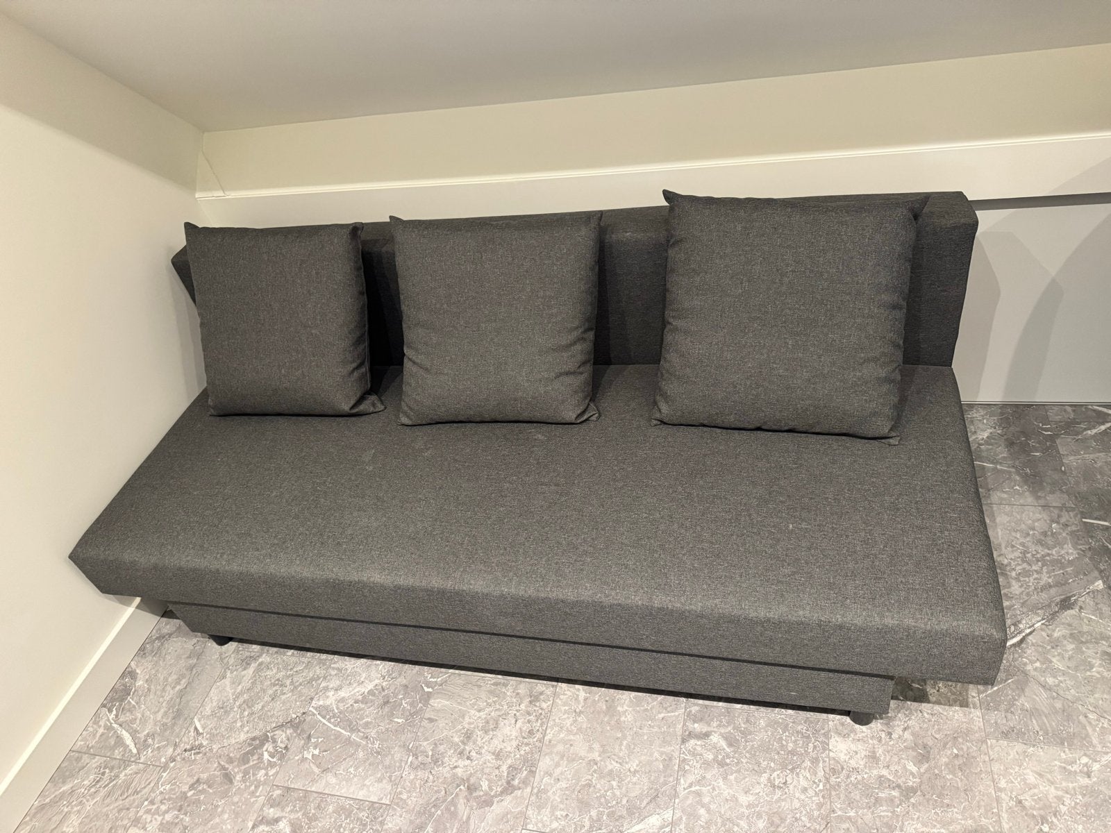 IKEA ÄLVDALEN 3-zits slaapbank - Grijs, Ophalen, Tweepersoons, Zo goed als nieuw, Overige maten