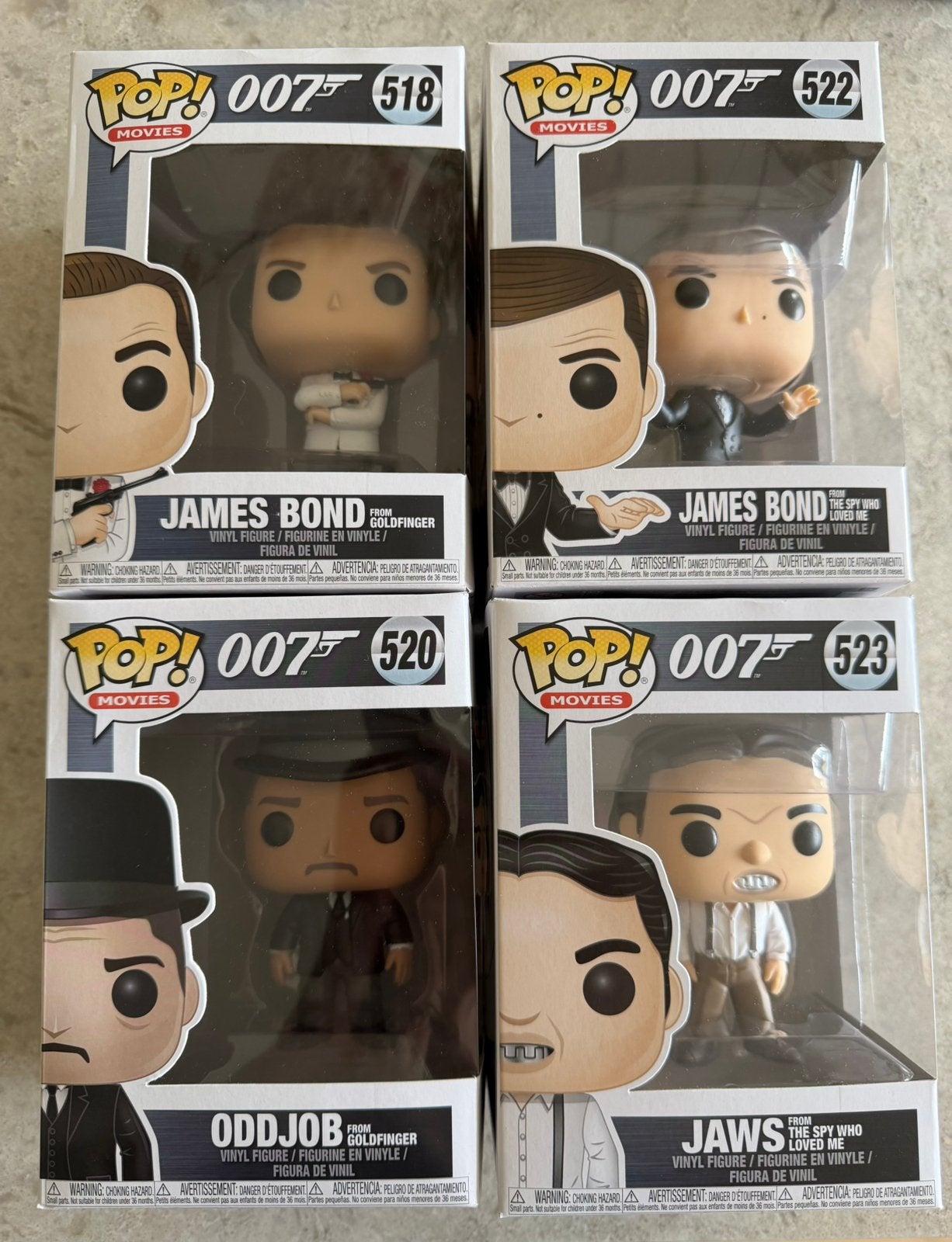 Funko Pop! James Bond 007 Collectie (4 stuks), Verzamelen, Poppetjes en Figuurtjes, Ophalen of Verzenden, Nieuw