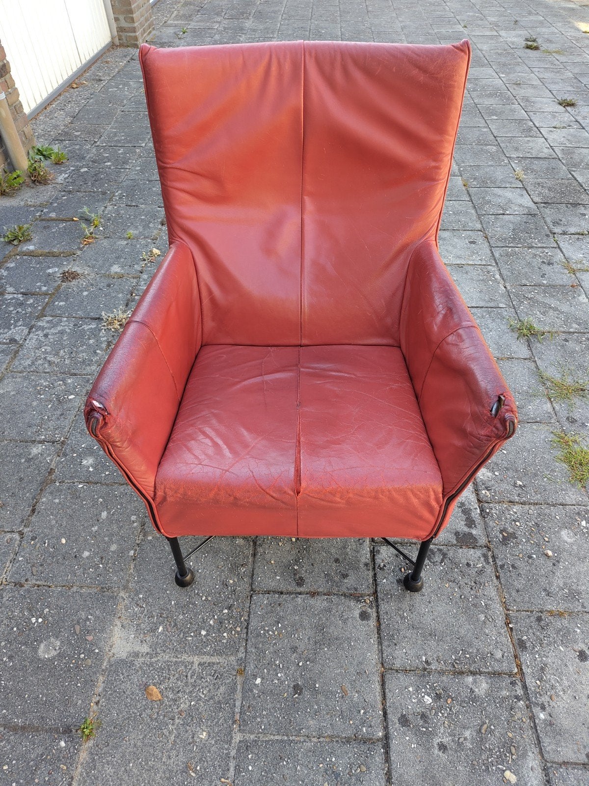 Montis  Charley, Leren Fauteuil gratis af te halen, Gebruikt, Ophalen of Verzenden, 50 tot 75 cm, Leer
