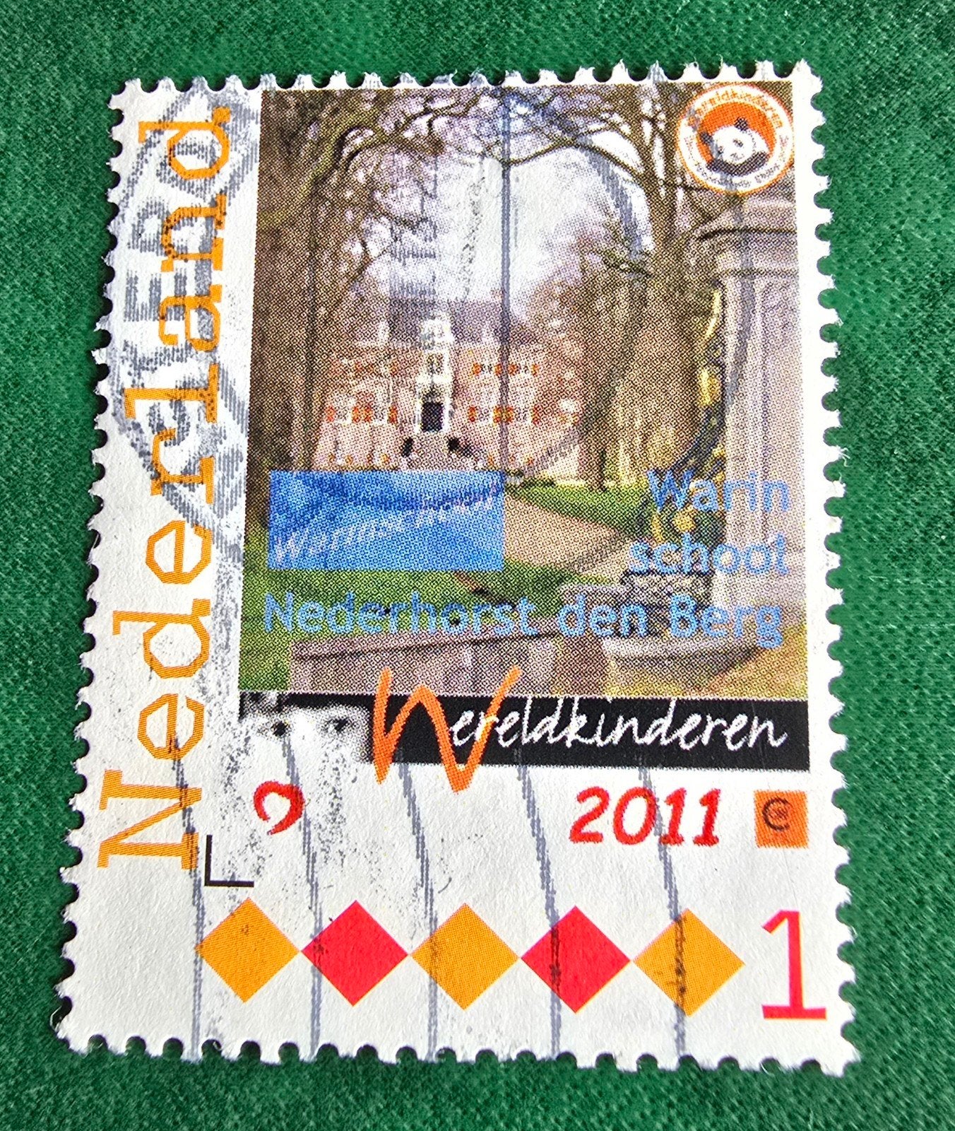 Kv180 pers. postzegel Wereldkinderen 2011 gestempeld, Ophalen of Verzenden, Na 1940, Gestempeld