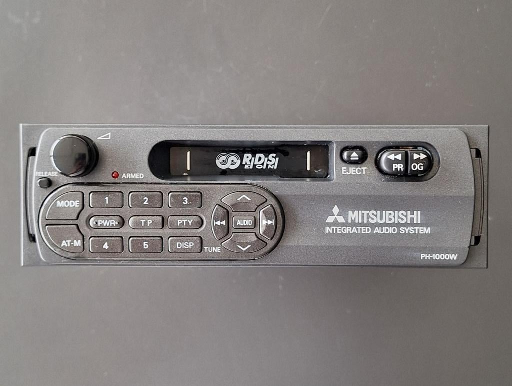 vintage Mitsubishi PH-1000W youngtimer auto-radio cassette, Ophalen of Verzenden, Gebruikt