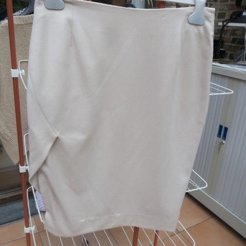 Rok beige wol Brunello Cucinelli mt 42 (it 46), Brunello Cucinelli, Beige, Maat 42/44 (L), Nieuw