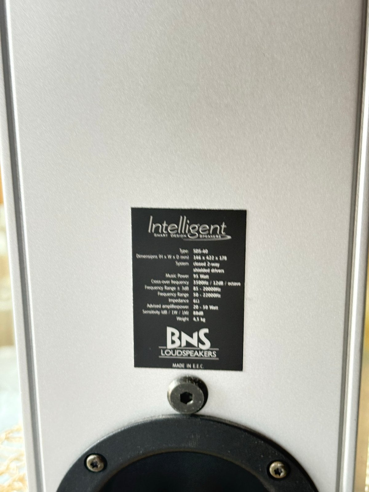 BNS Intelligent SDS-40 Luidspreker - Zo goed als nieuw, Audio, Tv en Foto, Luidsprekers, Overige merken, Stereo speakers, Ophalen of Verzenden