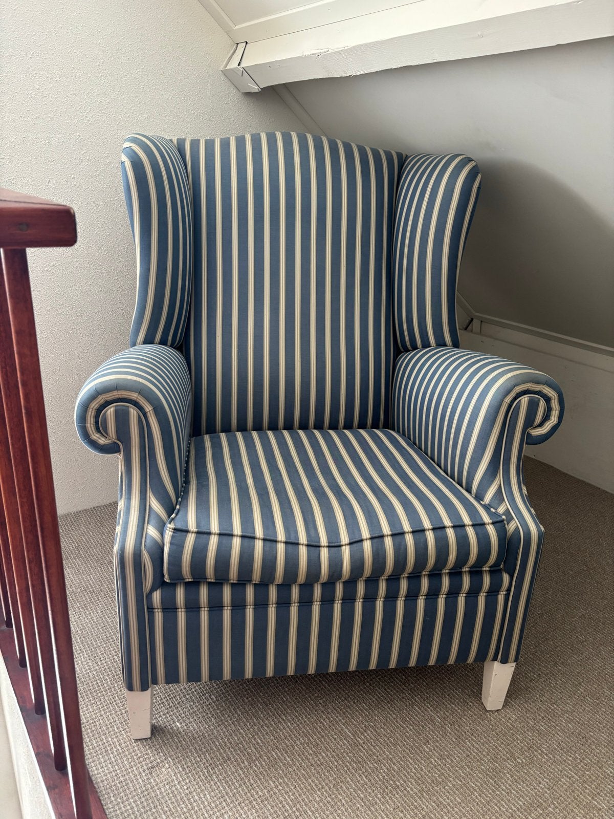 Oorfauteuil gestreept, Ophalen, Gebruikt, Minder dan 75 cm, 75 tot 100 cm