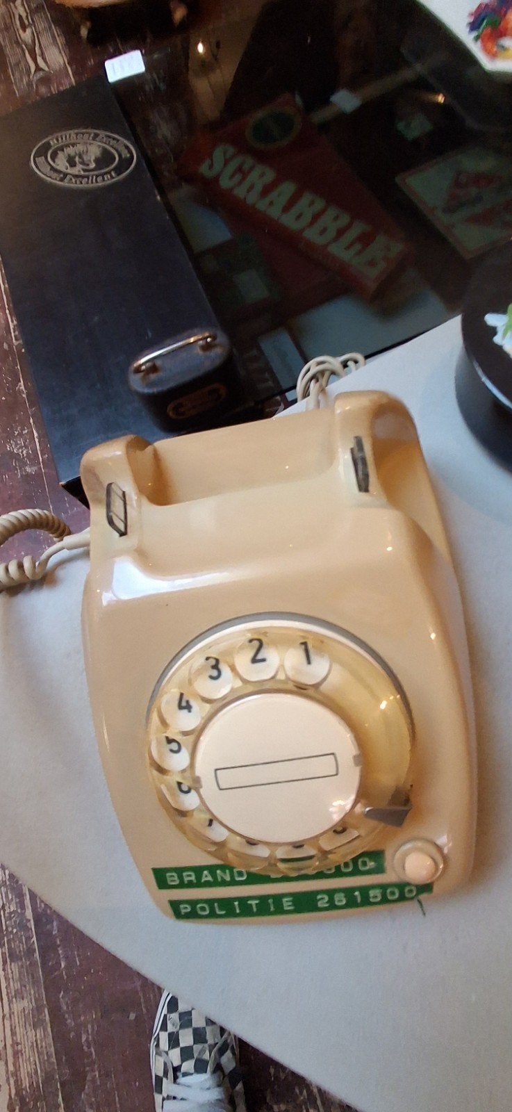 Vintage PTT Telefoon T65 met draaischijf - Crème, Gebruikt, Onbekend, Met draaischijf, Ophalen of Verzenden