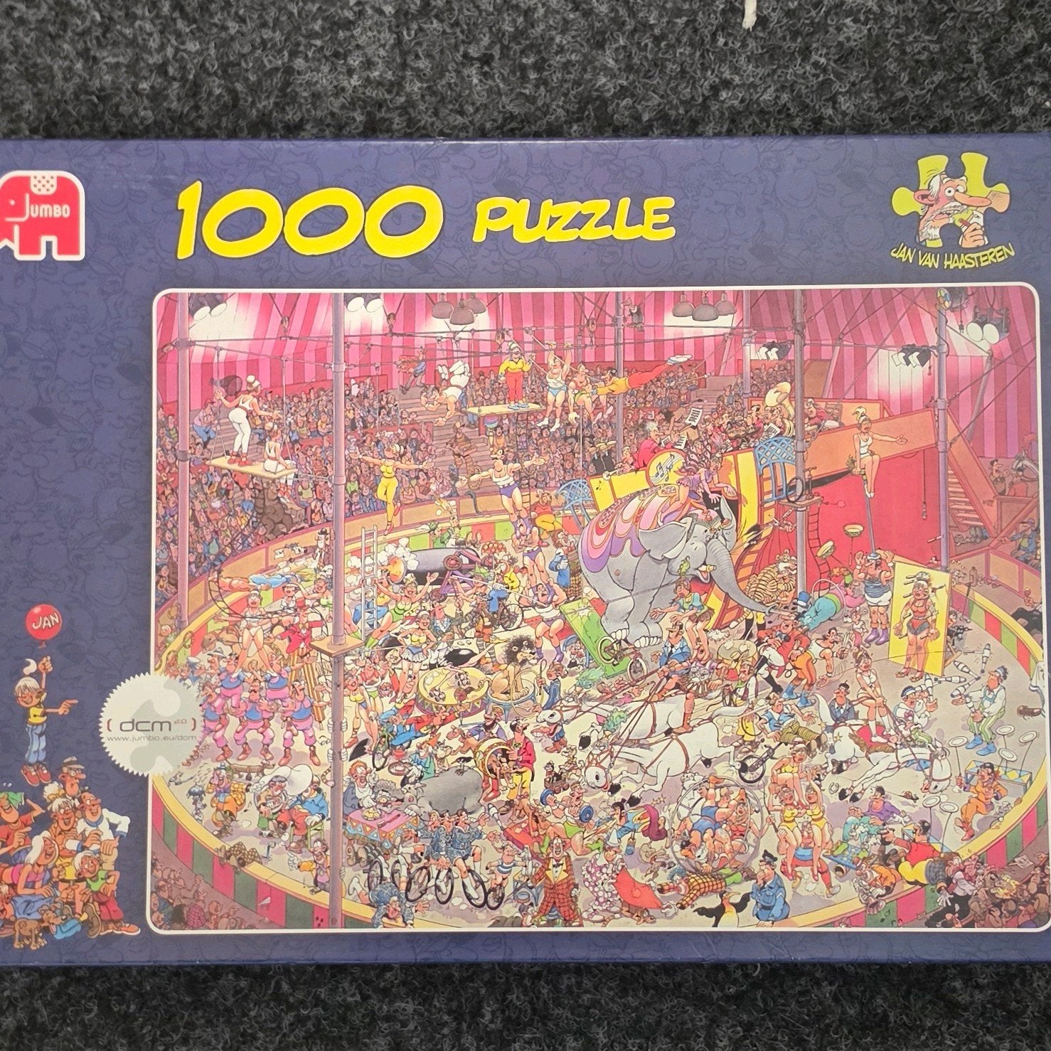 Jan van Haasteren Circus Puzzel 1000 stukjes, Ophalen of Verzenden, 500 t/m 1500 stukjes, Gebruikt, Legpuzzel
