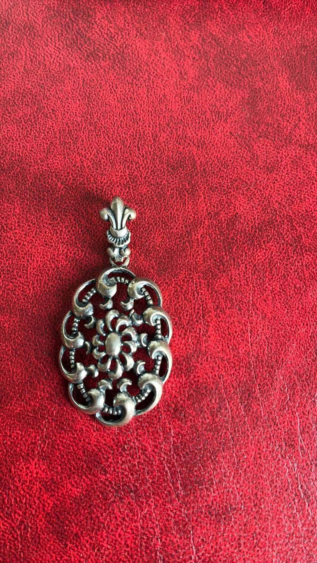835 zilver  hanger klassiek ontwerp, Ophalen of Verzenden, Gebruikt, Zilver, Zilver