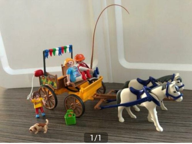 Playmobil 4186: paardenkoets, Kinderen en Baby's, Speelgoed | Playmobil, Ophalen of Verzenden, Zo goed als nieuw, Complete set