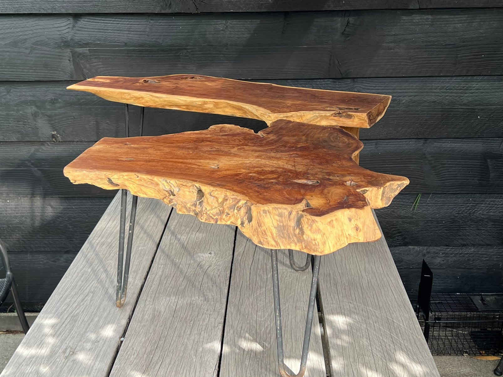 Salontafel set / bijzettafel set Suar hout van PTMD, Huis en Inrichting, Ophalen, 50 tot 100 cm, 50 tot 100 cm, Zo goed als nieuw