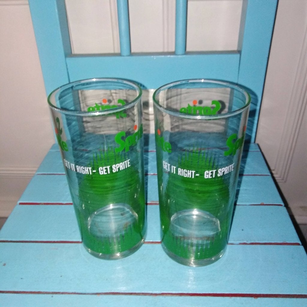 Sprite glazen get it right - get sprite 2 stuks, Ophalen, Glas of Glazen, Overige stijlen, Glas