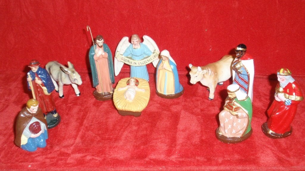Zeldzame kerst groep Nazaire Beeusaert 11 delig, Diversen, Ophalen of Verzenden, Gebruikt