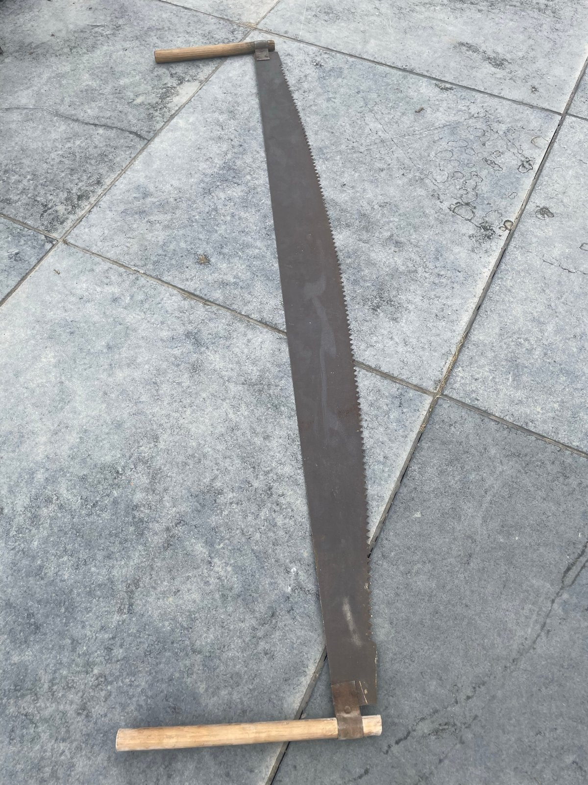 190 cm !!!   Antieke trekzaag / boomzaag - 2-persoons zaag, Antiek en Kunst, Ophalen