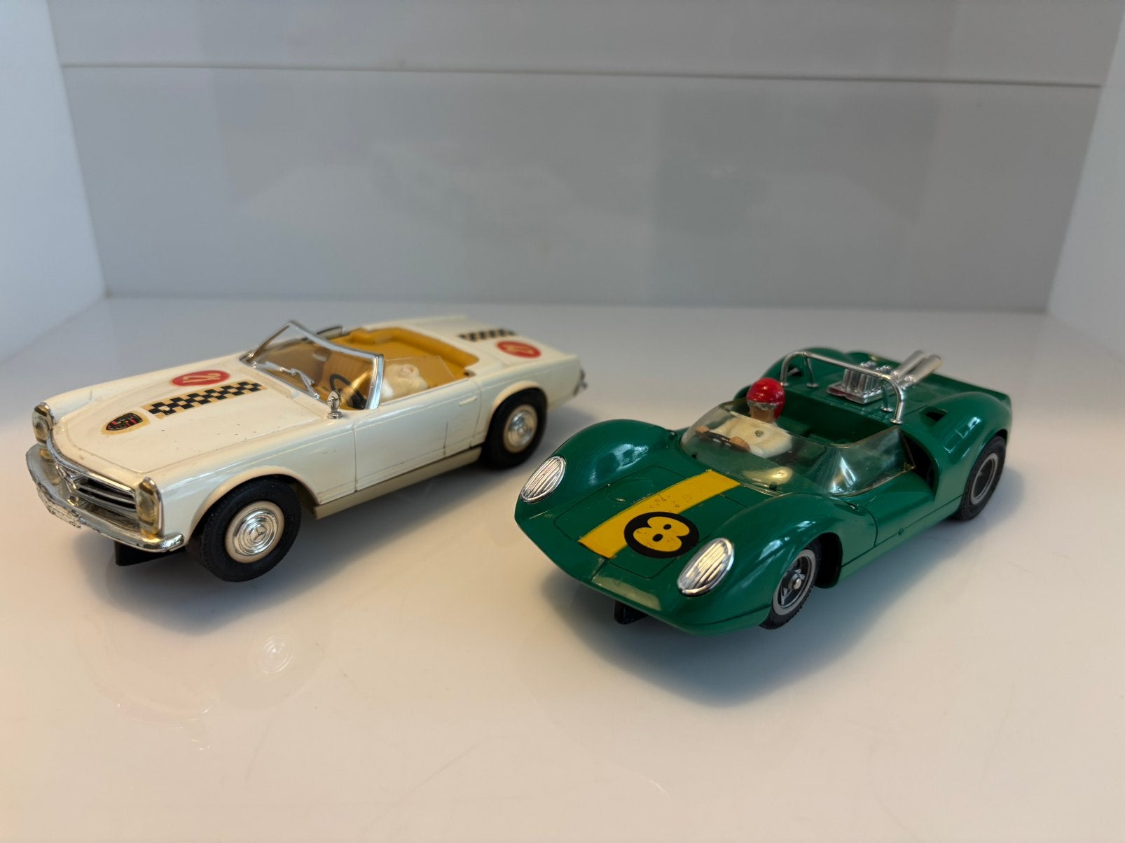 Vintage Fleischmann Auto-Rallye Mercedes 3260 & Lotus 3210, Ophalen of Verzenden, Gebruikt