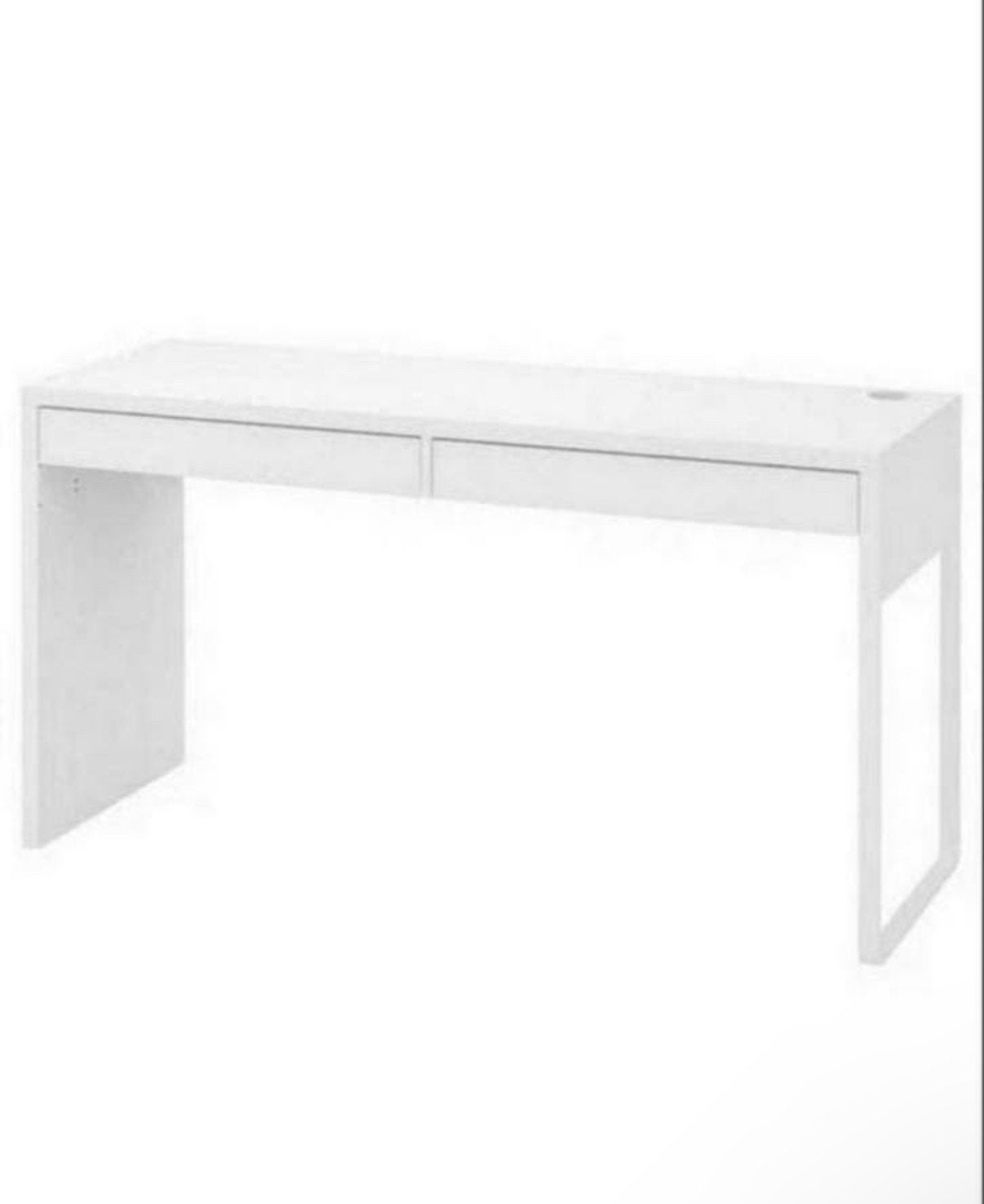 IKEA LINNMON / ADILS Bureau - Wit, 142x50 cm, Ophalen, 100 tot 150 cm, Zo goed als nieuw, Minder dan 100 cm