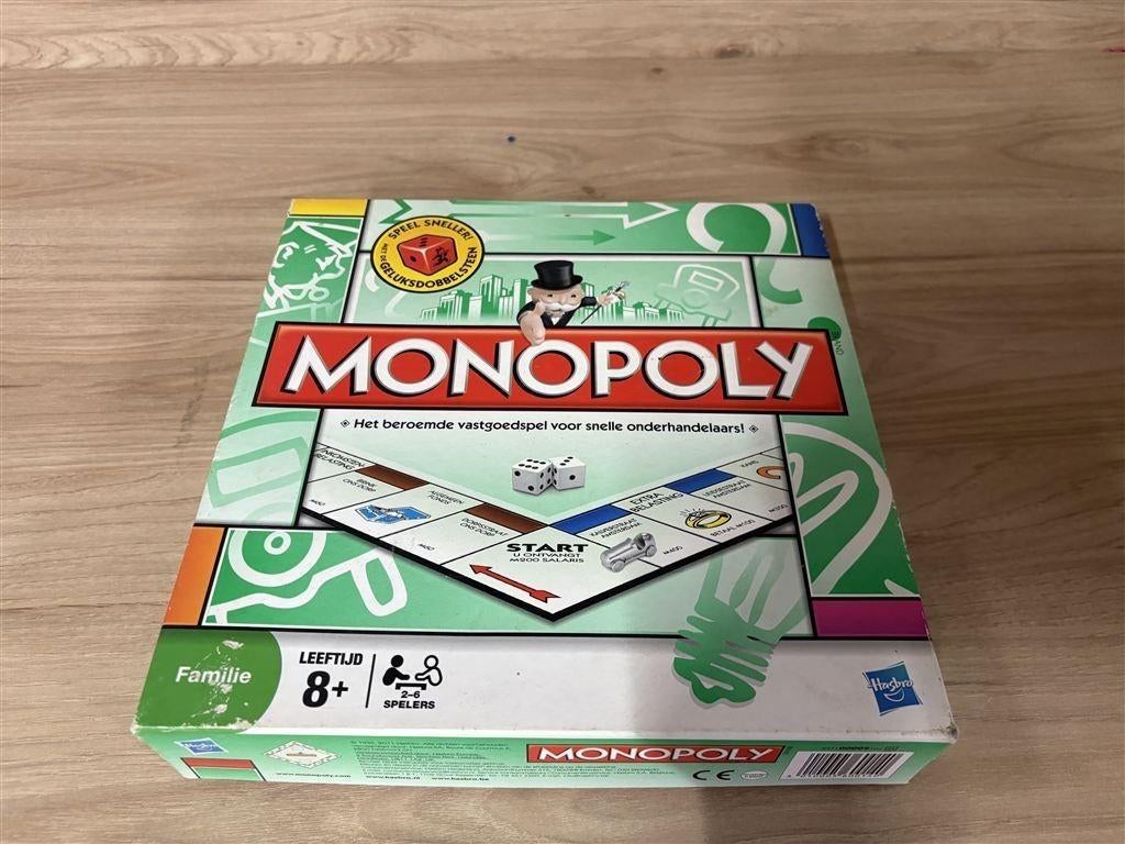 monopoly vierkant met geluksdobbelsteen [4148], Hobby en Vrije tijd, Gezelschapsspellen | Bordspellen, Verzenden, Zo goed als nieuw