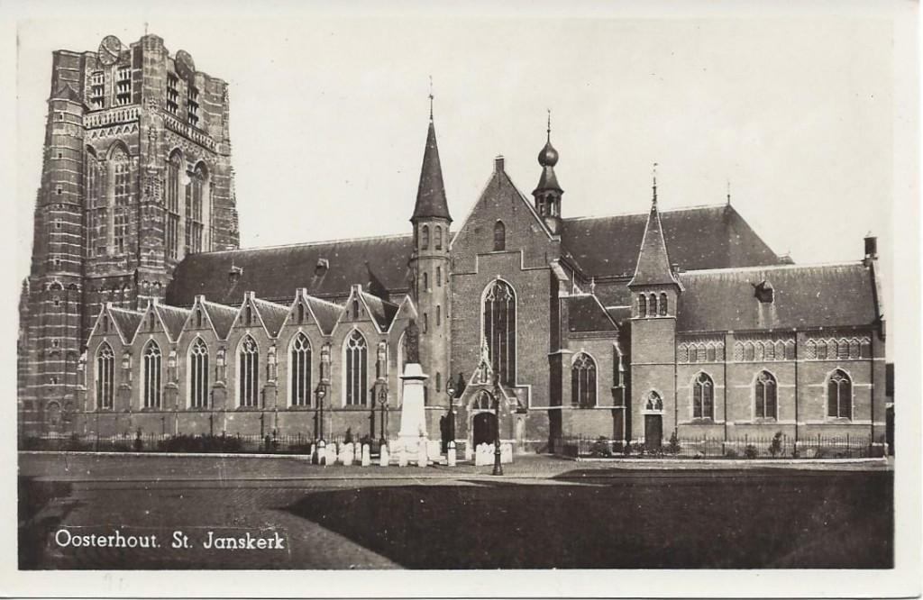 Oosterhout (N.Br.) St. Janskerk, ca. 1950, Ophalen of Verzenden, 1940 tot 1960, Ongelopen, Noord-Brabant
