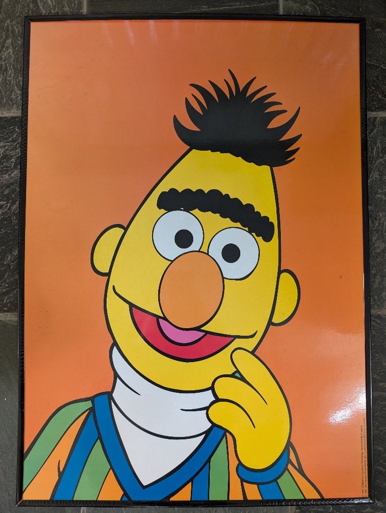 Poster Bert Sesamstraat, Ophalen, Overige figuren, Gebruikt, Plaatje, Poster of Sticker
