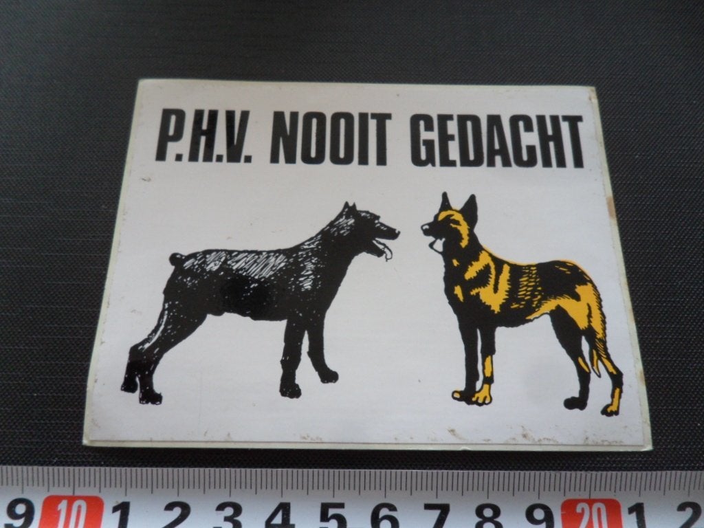 sticker politie hond PHV nooit gedacht berghem, Ophalen, Zo goed als nieuw