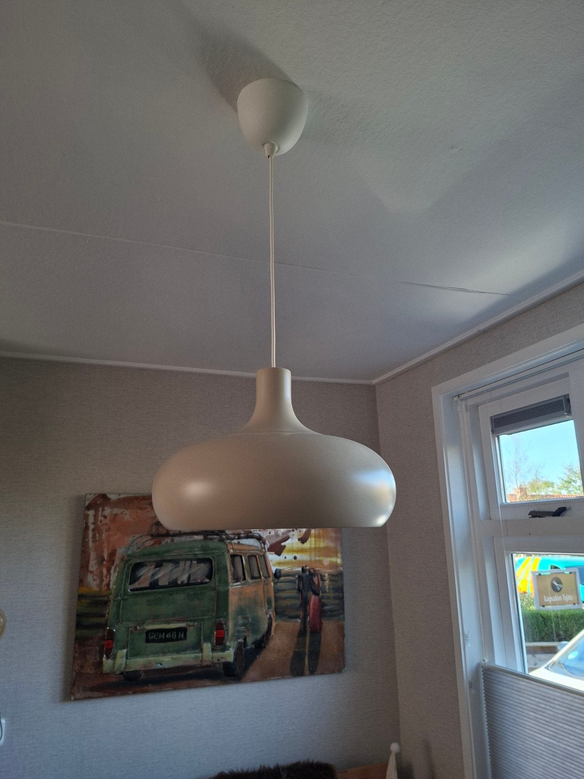 IKEA VÄXJÖ Hanglamp, beige, 38 cm, Huis en Inrichting, Ophalen, Zo goed als nieuw