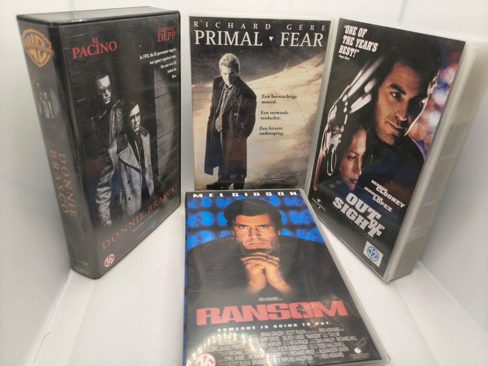 Donnie brasco, Primal fear, out of sight, ransom VHS lot, Alle leeftijden, Ophalen of Verzenden, Zo goed als nieuw, Actie en Avontuur
