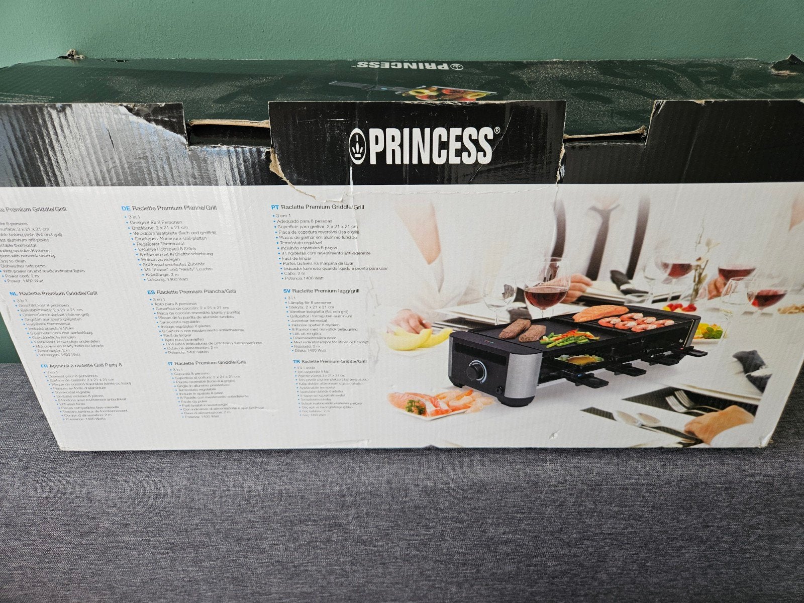 Princess Premium Griddle/Grill Gourmet Set - 3-in-1 Raclette, Ophalen, Zo goed als nieuw