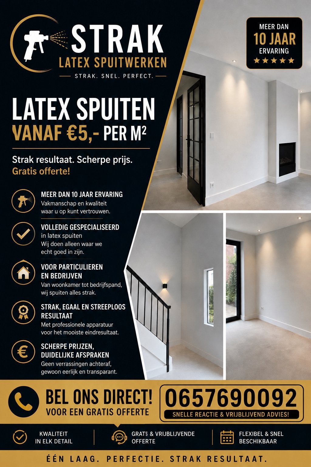 Professioneel latex spuitwerk vanaf €5-, per m²