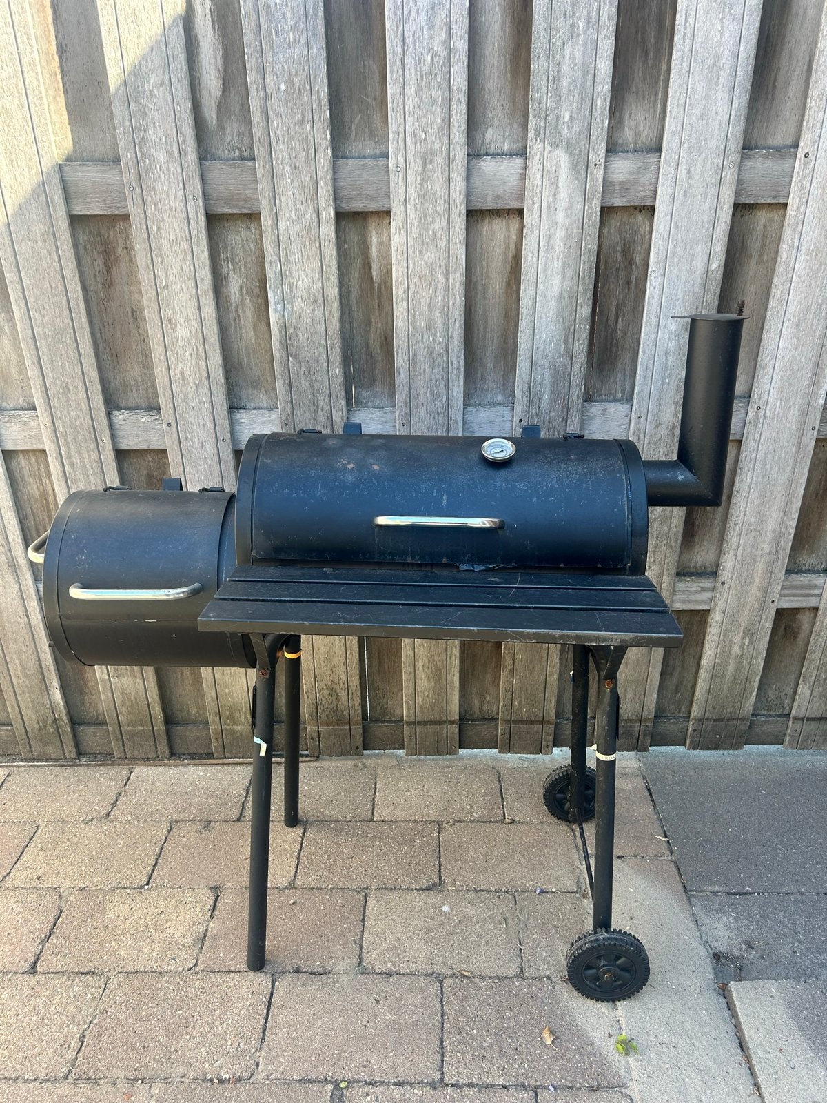 Smoker BBQ met Thermometer en Wielen, Ophalen, Gebruikt