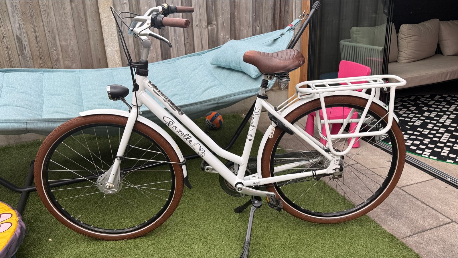 Gazelle Miss Grace D49 - Stijlvolle transportfiets, Gebruikt, Velgrem, 47 tot 50 cm, Versnellingen