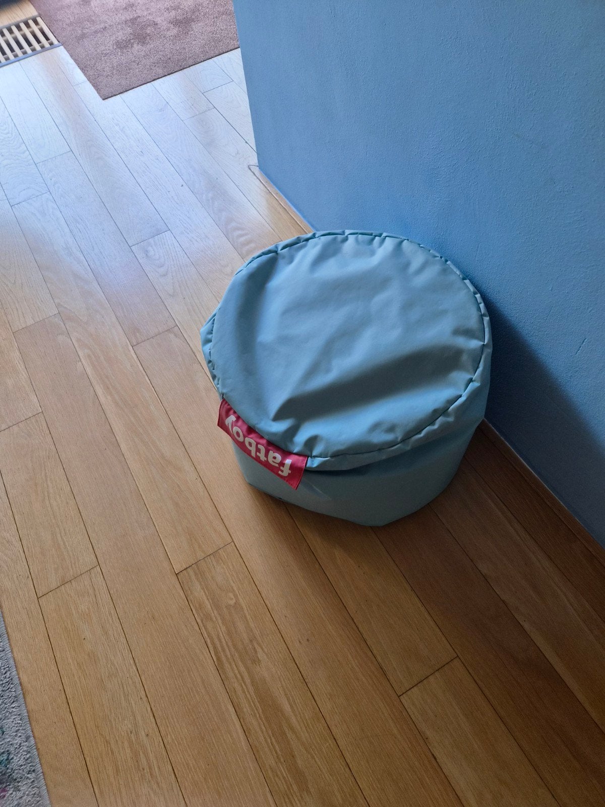 Fatboy Point Zitzak Poef - Lichtblauw, Ophalen, Zo goed als nieuw, Blauw, Zitzak