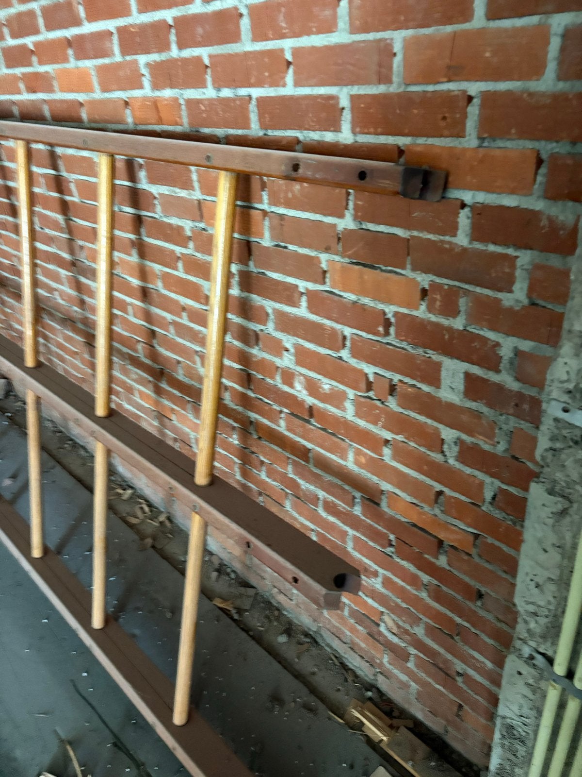 Klimrek hout vintage uit oude schoolgymzaal, Ophalen, Gebruikt, Ladder, 4 meter of meer
