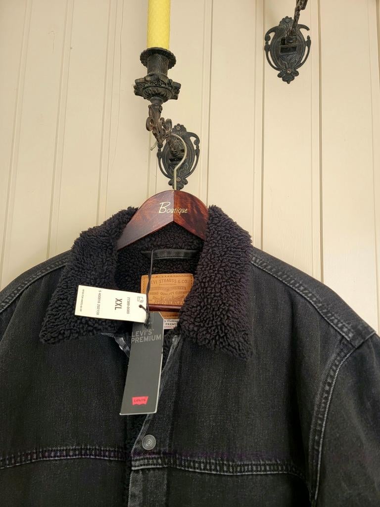 Fantastische, originele, NIEUWE Levi's Sherpa jeans jas, 3XL, Ophalen of Verzenden, Nieuw, Overige maten, Zwart