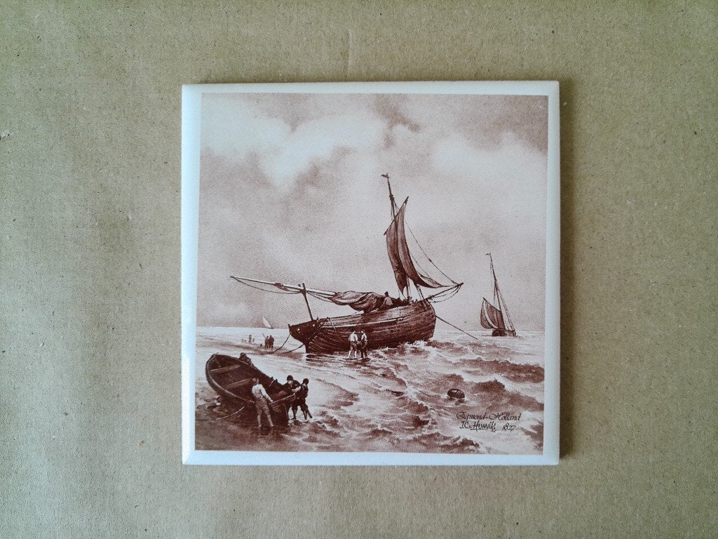Vintage Mosa tegel Egmond Holland J.C. v. Hunnik tegel 11x11, Ophalen of Verzenden