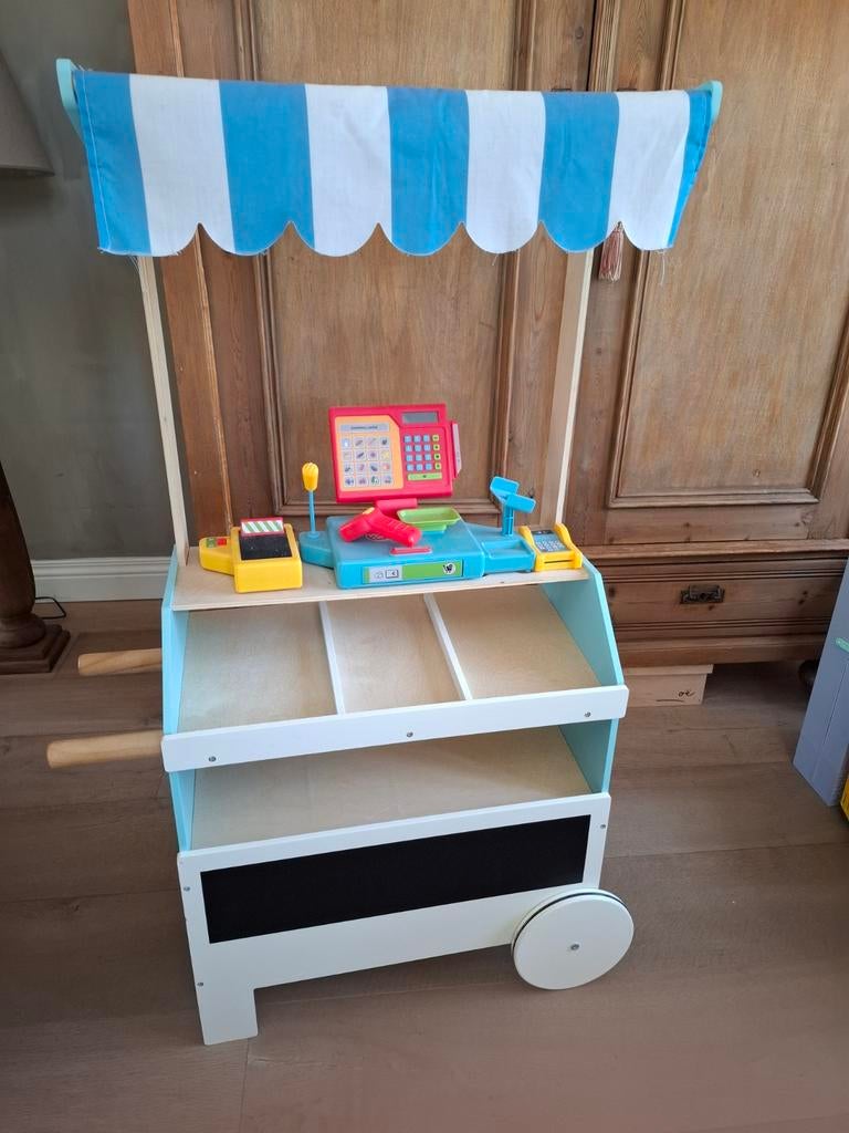 Leuk speelgoed winkeltje met kassa, scanner en pinautomaat, Ophalen, Gebruikt, Jongen of Meisje