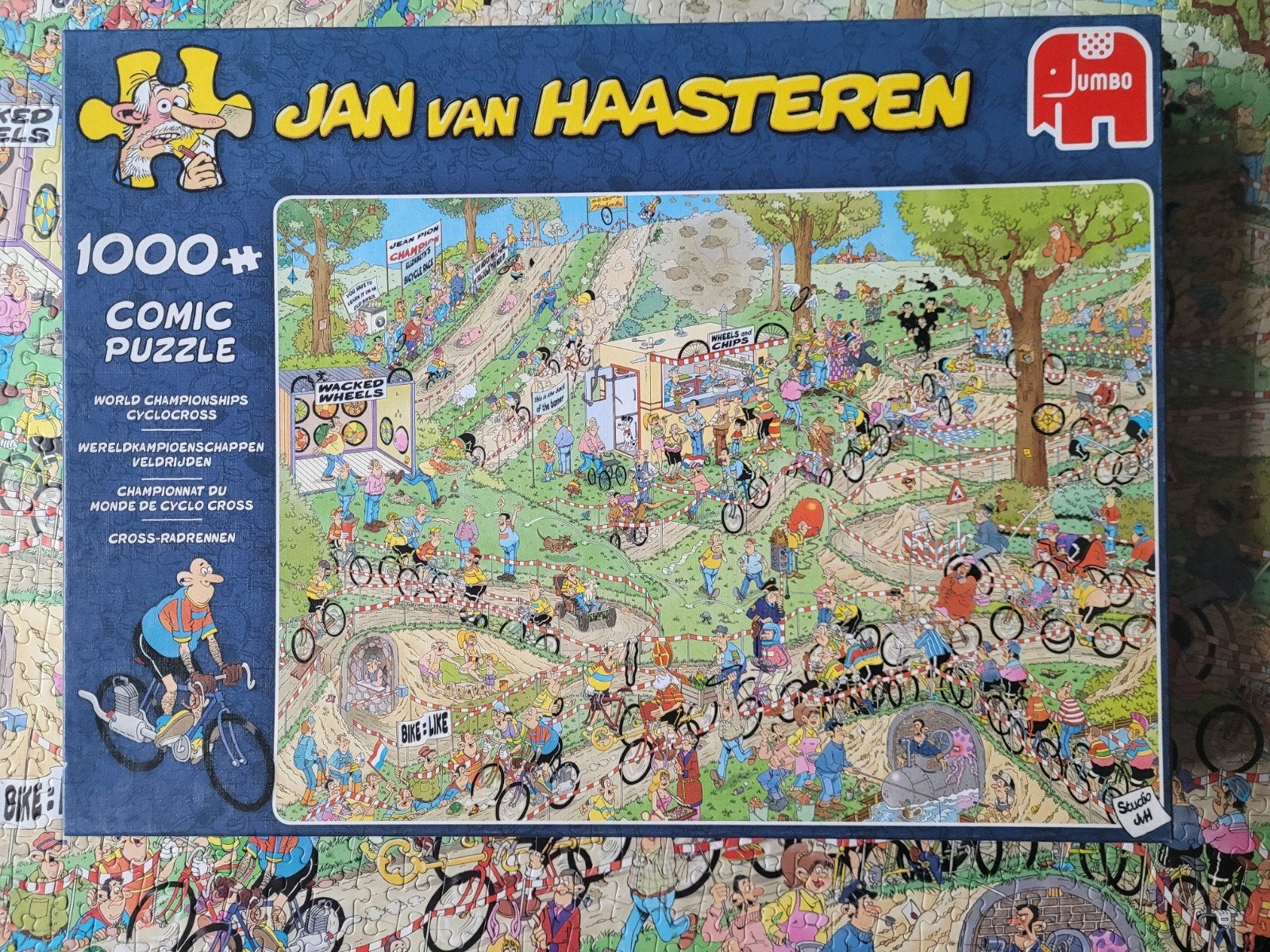 jan van haasteren 1000 stukjes veldrijden, Ophalen of Verzenden, 500 t/m 1500 stukjes, Zo goed als nieuw