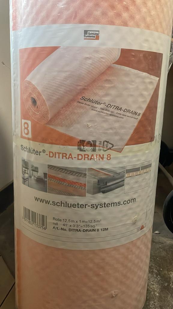 DITRA DRAIN 8 - Ontkoppelingsmat / drainagemat - Schlüter, Doe-het-zelf en Verbouw, Tegels, Ophalen, 60 cm of meer, Overige typen