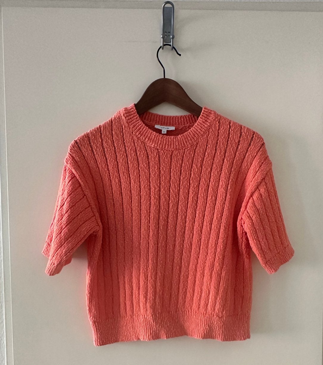 Opus gebreide trui met korte mouwen maat 36, Ophalen of Verzenden, Zo goed als nieuw, Oranje