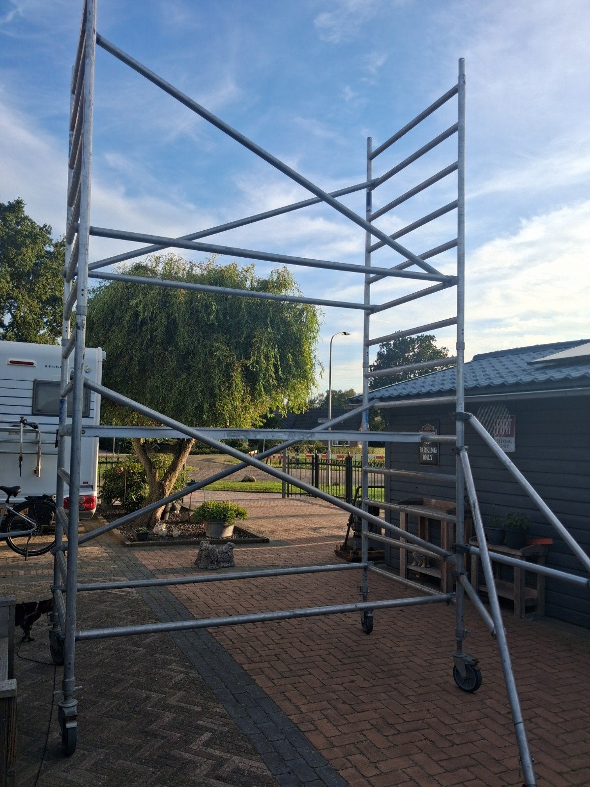 Steiger Rolsteiger 135x250. 9m hoog., Doe-het-zelf en Verbouw, Ophalen, Gebruikt, Rolsteiger of Kamersteiger, 5 meter of hoger