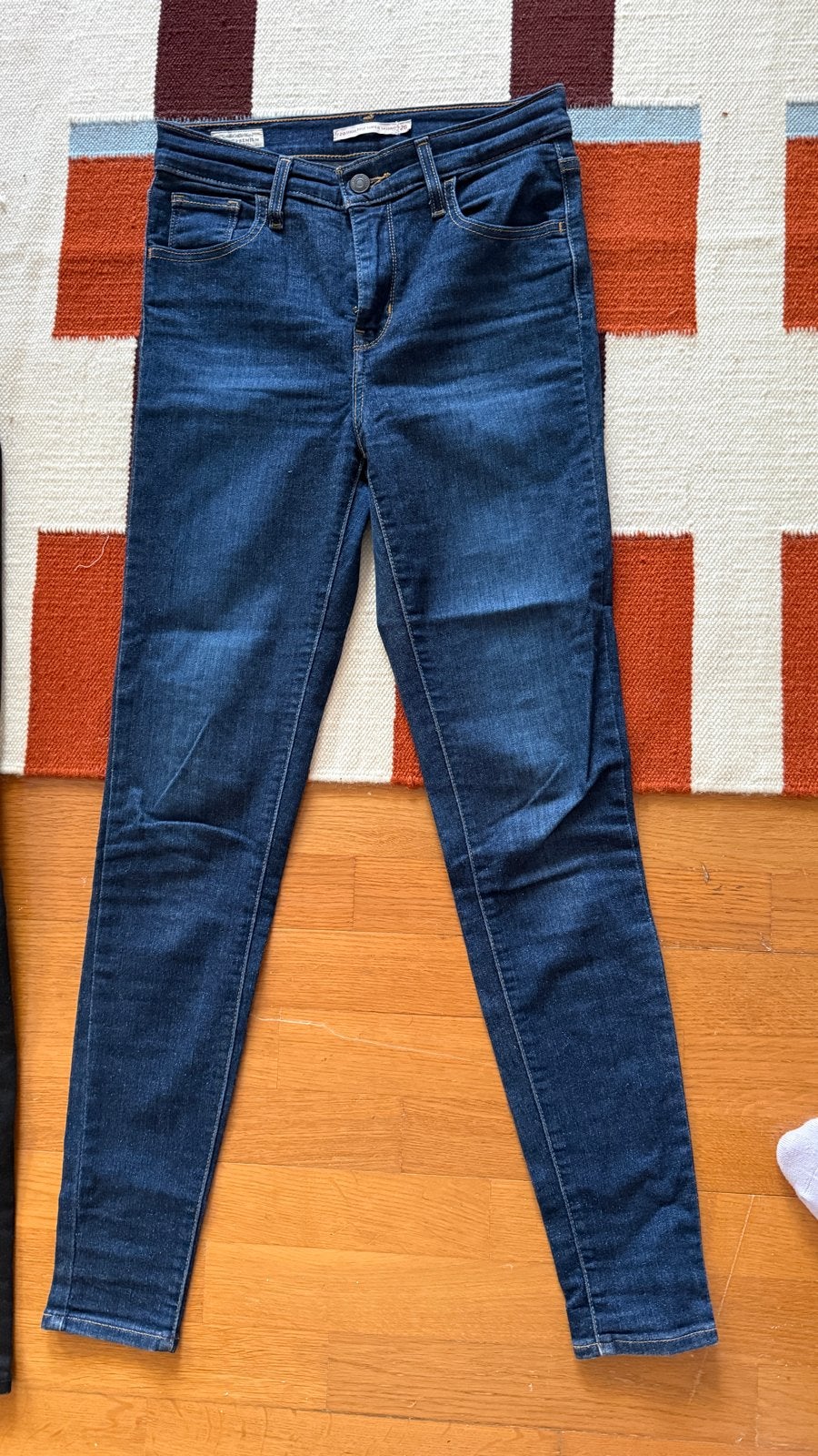 Levi's 720 High Rise Super Skinny Jeans W26 L30, Kleding | Dames, Ophalen of Verzenden, Gedragen, Blauw, W27 (confectie 34) of kleiner