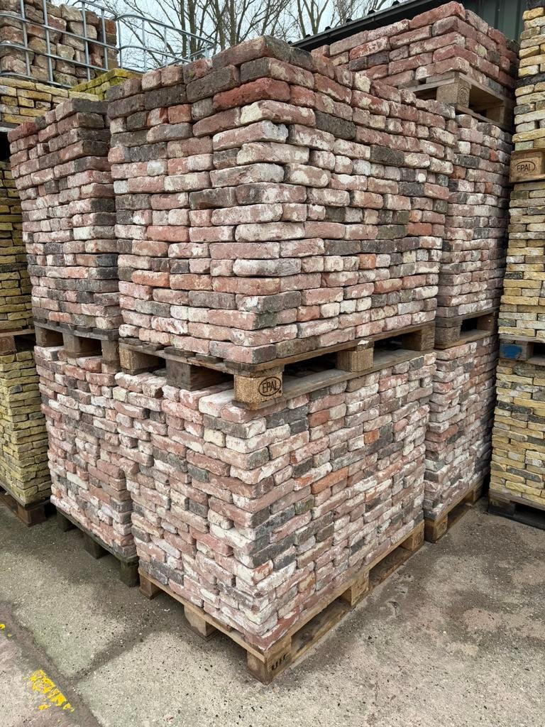 5300 st. antieke Waalformaat handvorm metselsteen 22x5x11cm., Doe-het-zelf en Verbouw, Metselstenen, Gebruikt, Bakstenen, Ophalen