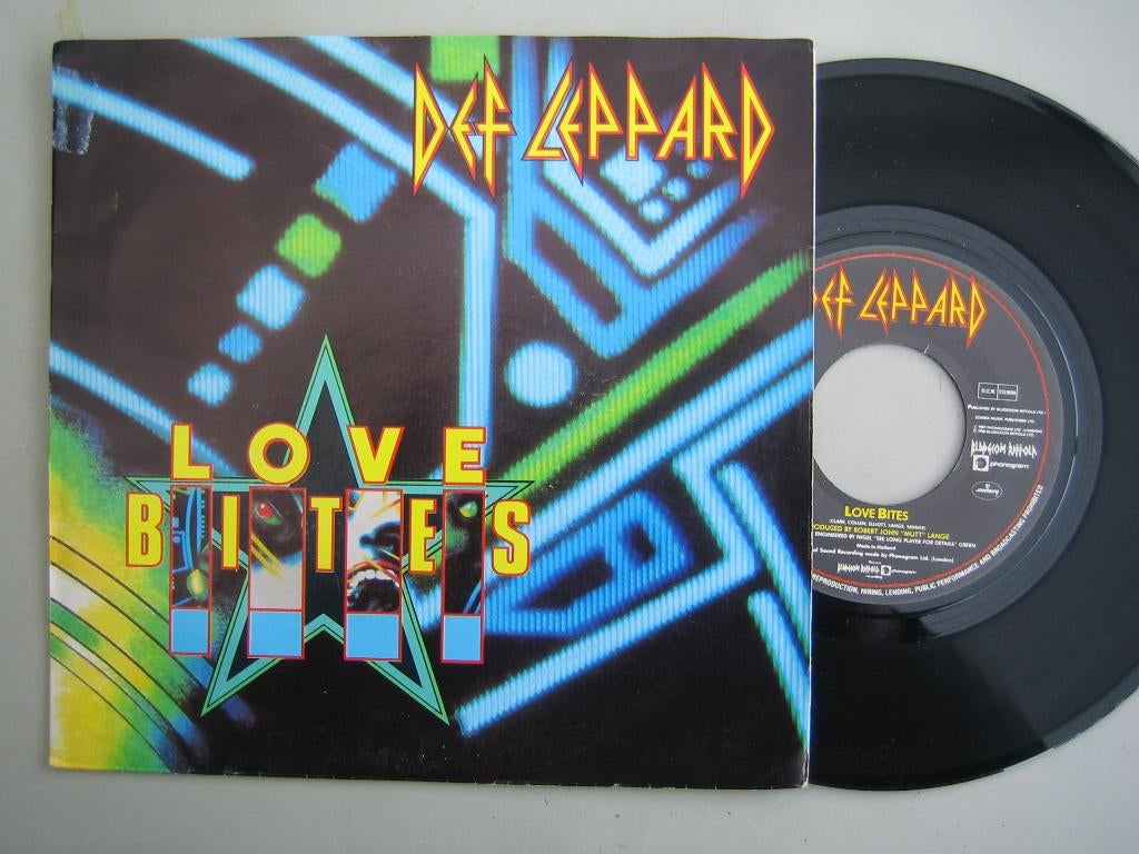 Def Leppard-Love bites, Cd's en Dvd's, Vinyl Singles, Gebruikt, 7 inch, Single, Ophalen of Verzenden