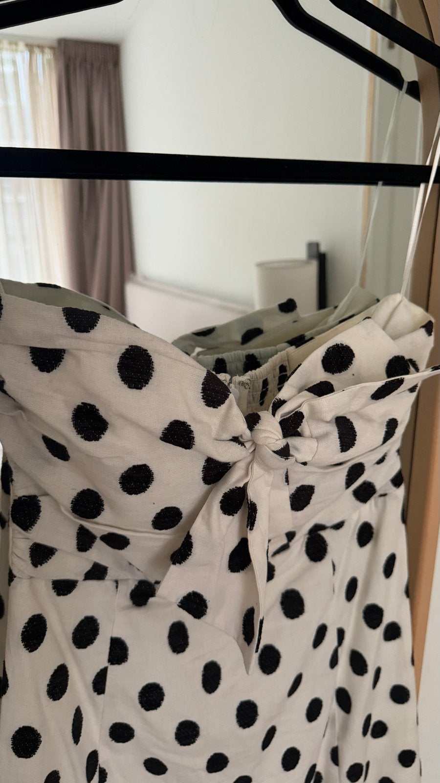 Sezane jurk met stippen - Maat 36, Wit, Ophalen of Verzenden, Zo goed als nieuw, Maat 36 (S)