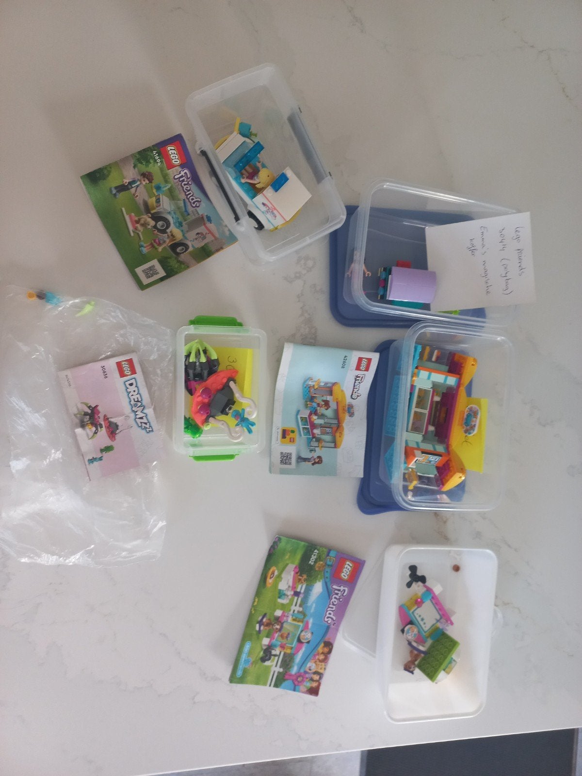 diverse kleine sets Lego Friends compleet en met boekjes, Compleet, Lego, Friends, Ophalen of Verzenden