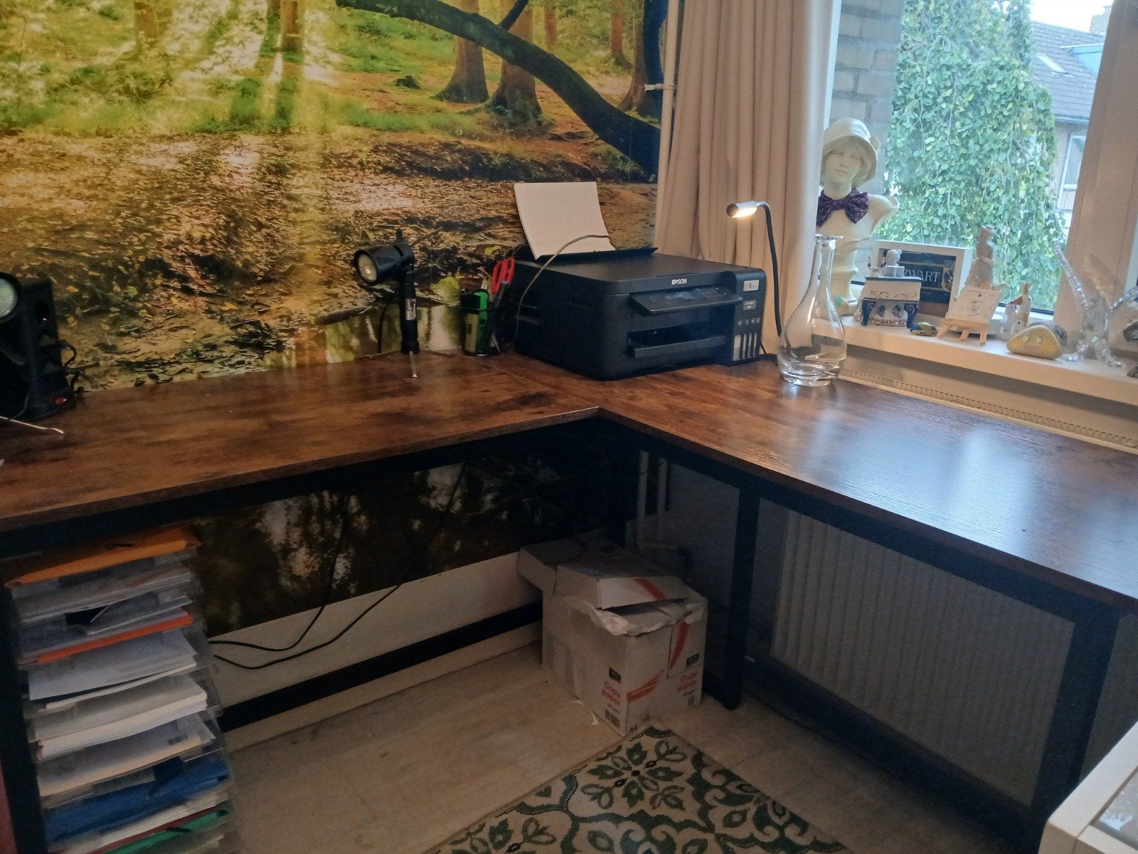 Hoekbureau in perfecte staat - 130x50cm en 90x50cm, Ophalen, Zo goed als nieuw, Hoekbureau